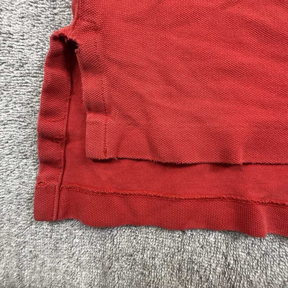 Polo Ralph Lauren Men's Large Stretch Mesh Polo Shirt Short Sleeve Red Blue Pony - Picture 6 of 6